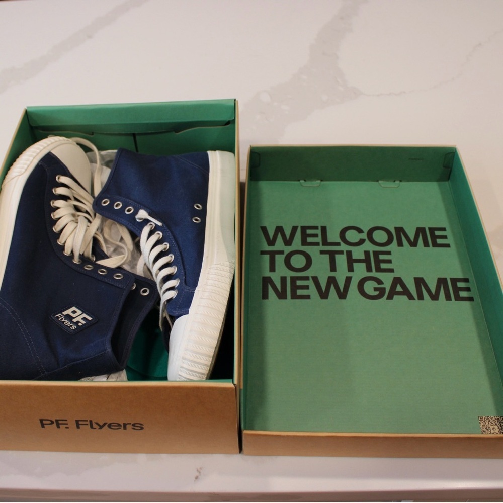 P.F. Flyers Navy High-Top Sneakers - Picture 2 of 7